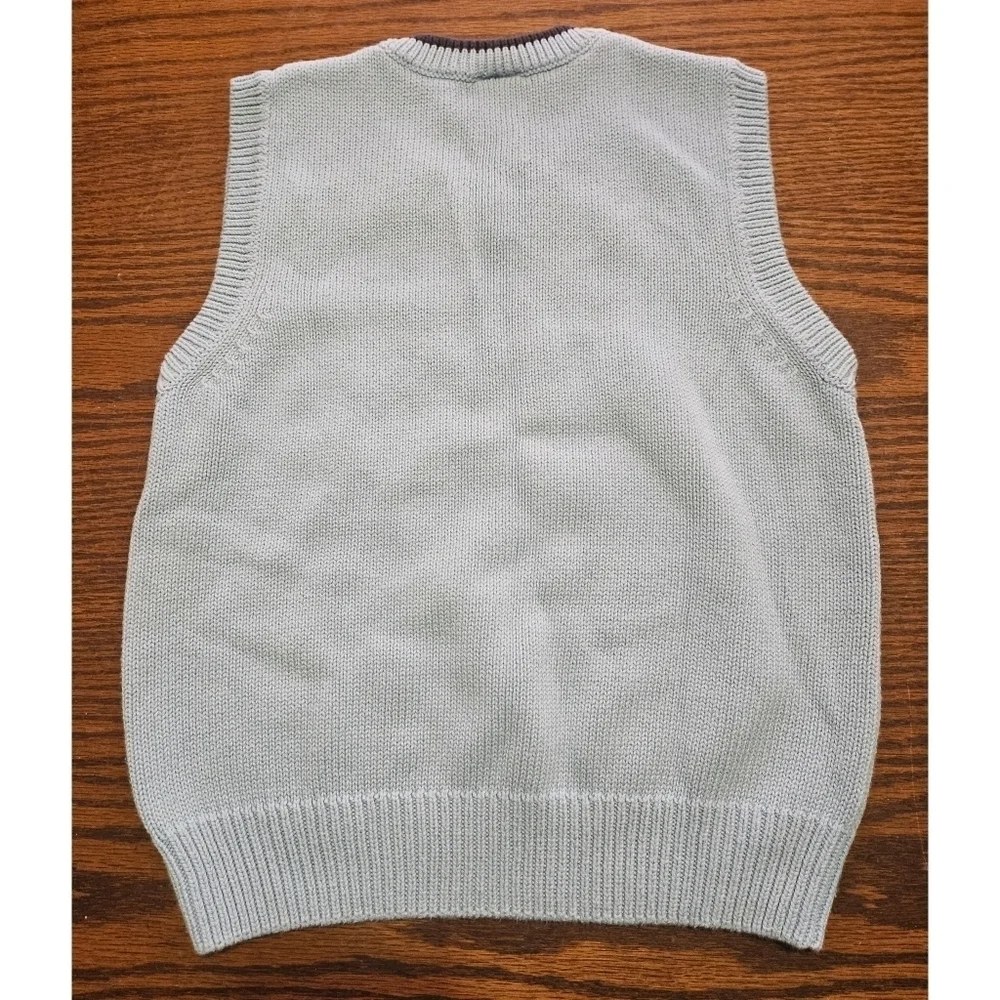 Gymboree Boys Blue Knit Argyle Diamond Vest